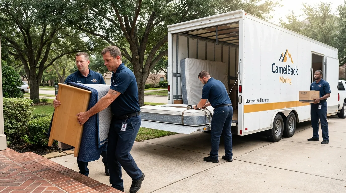 Crew loading residential truck for cross-state move from Libby, MT